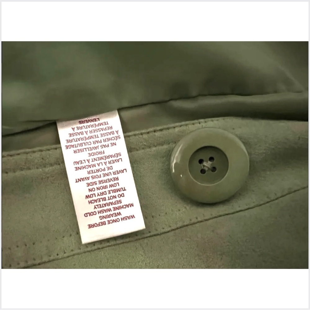 🇨🇦 Northern Reflections Olive Faux Suede Utility Jacket | Easy Layering - Picture 9 of 16